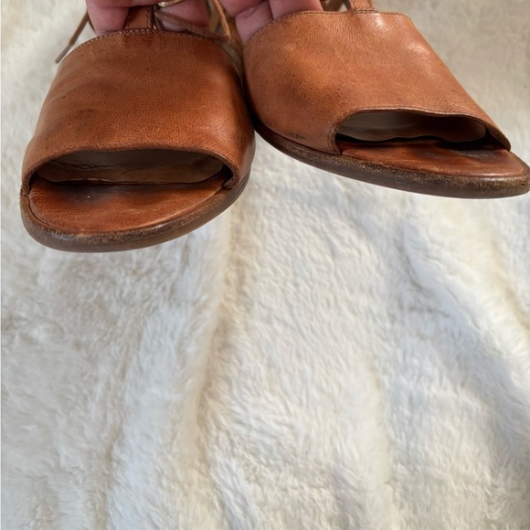 Paul Green Morea Lace Up Flat Sandals Cognac Tan Leather, Sz: 9 - Picture 6 of 7